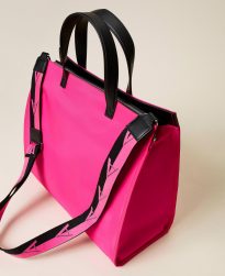 Bolsos Bandolera TWINSET Mujer | Bolso Shopper Grande Con Logotipo Rosa Flúo