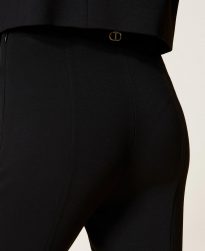Pantalones TWINSET Mujer | Leggings De Talle Alto Negro