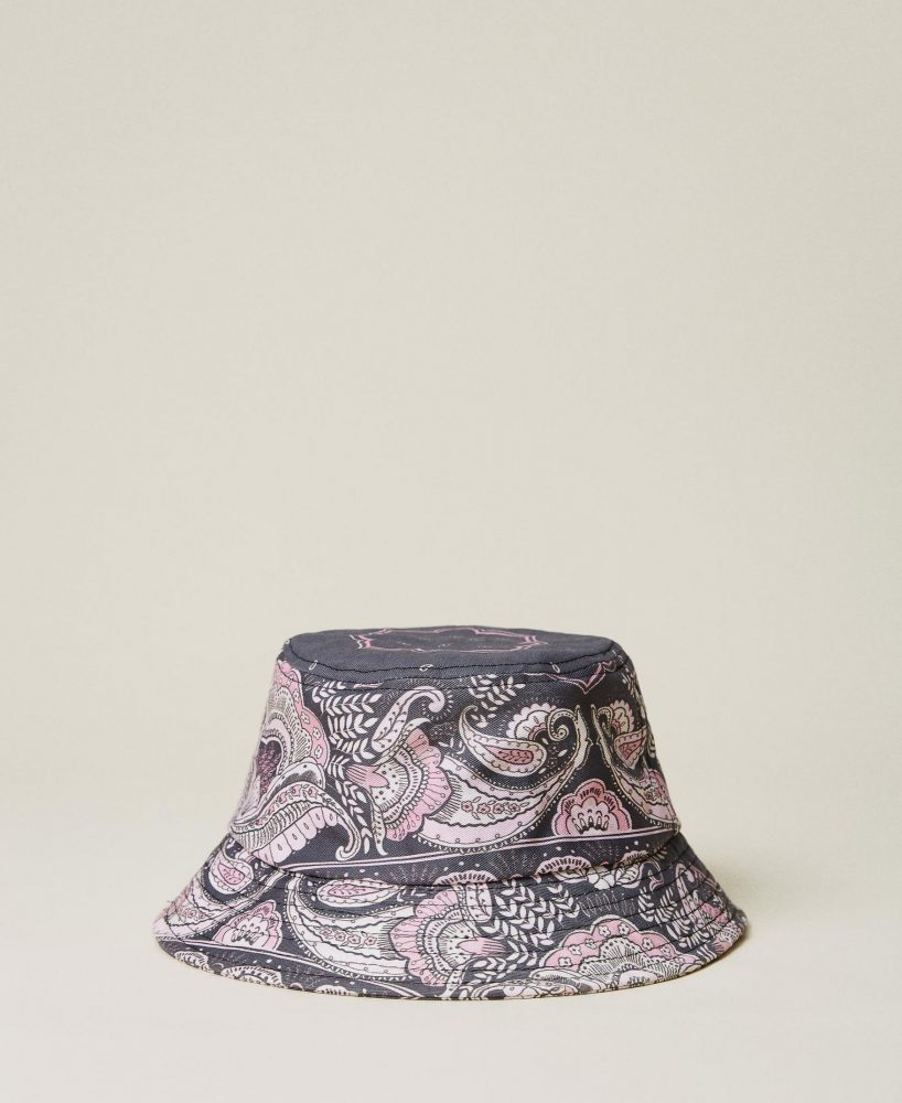 Sombreros TWINSET Mujer | Gorro Pescador Con Estampado Bandana Estampado Bandana Negro