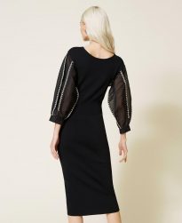 Vestidos Midi TWINSET Mujer | Vestido Midi Doble Uso Negro